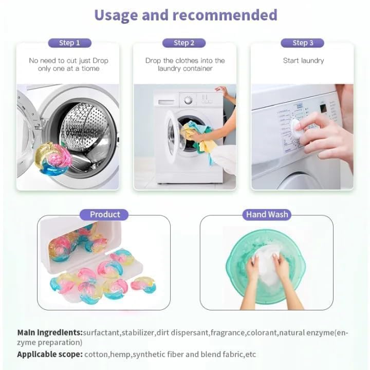 5-in-1 Laundry Detergent Pods for Washing Machine